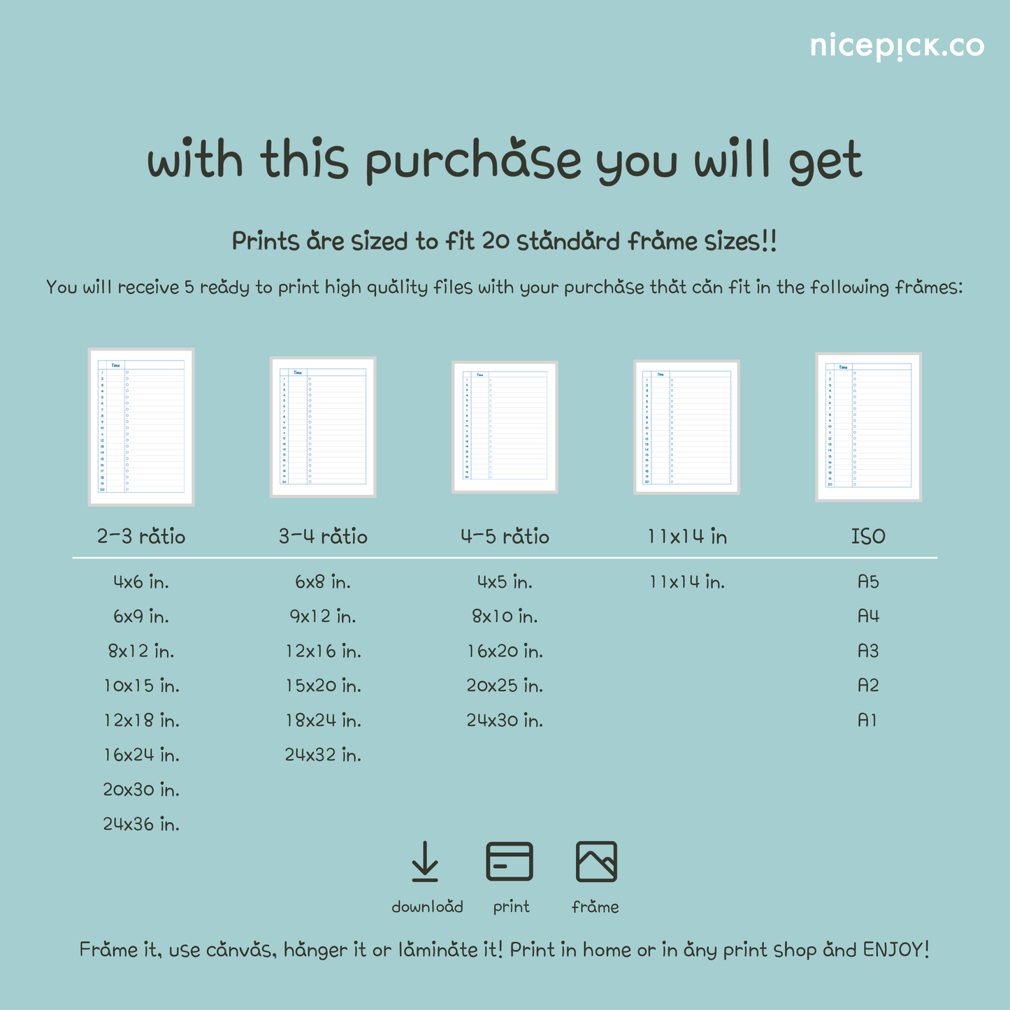 Printable Daily Schedule · قائمة المهام مع الوقت – blue and white planner page for writing times and tasks, instant digital download by NicePick.