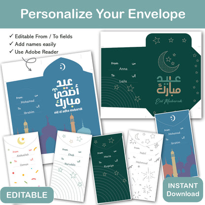 printable eid money envelopes kids eidi gifts muslim family celebrations eid surprises