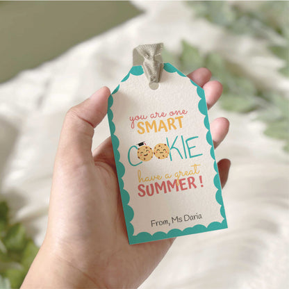You Are One Smart Cookie Gift Tag Printable | Editable Teacher Name