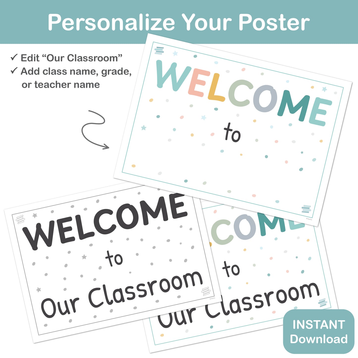 back to school classroom welcome poster bundle for bilingual classrooms