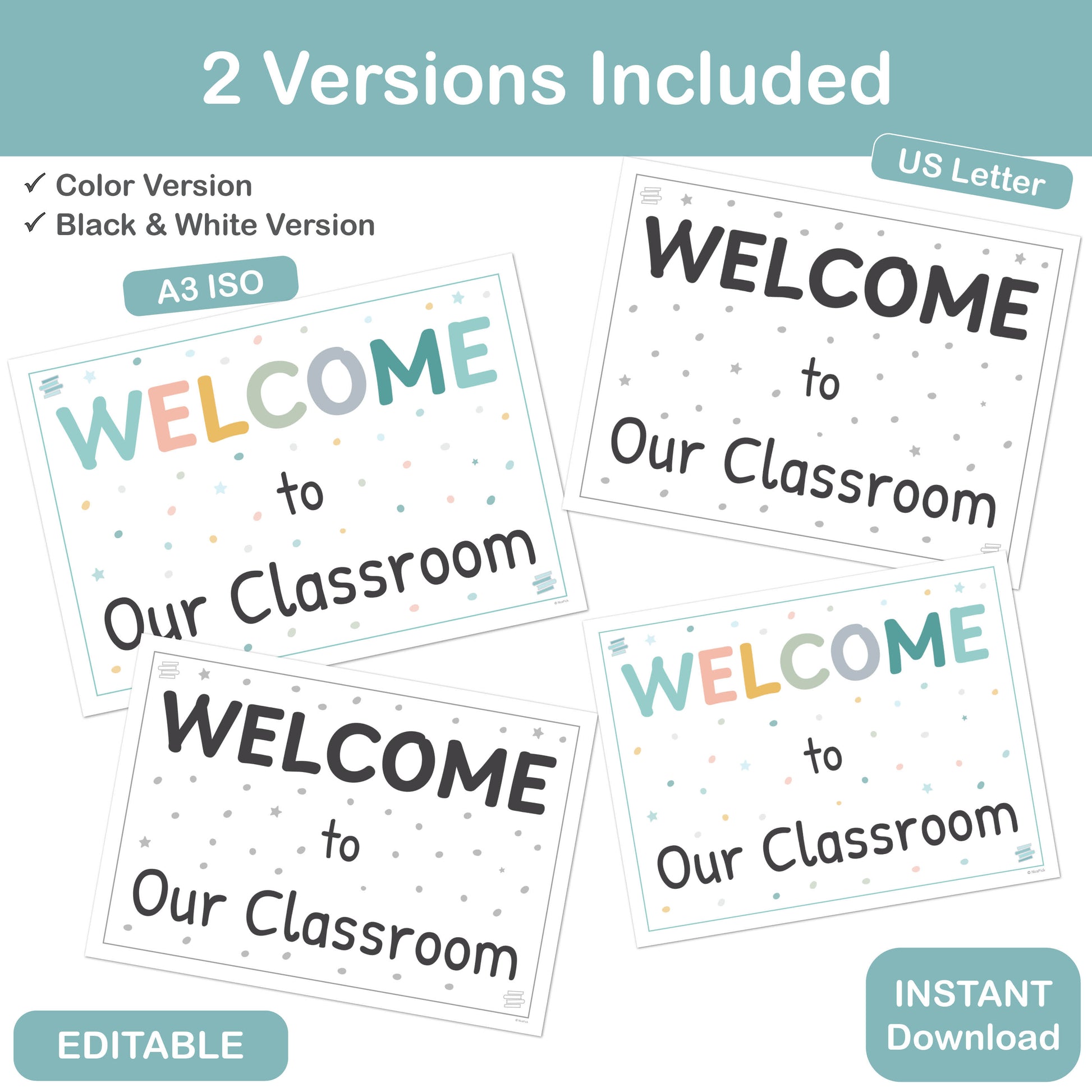 printable classroom door sign for teachers and homeschool spaces