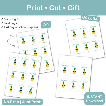 keep shining printable tag for teacher gifts to students treat bags and snacks