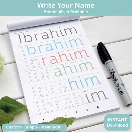 personalized name printable for kids write your name worksheet english learning activity