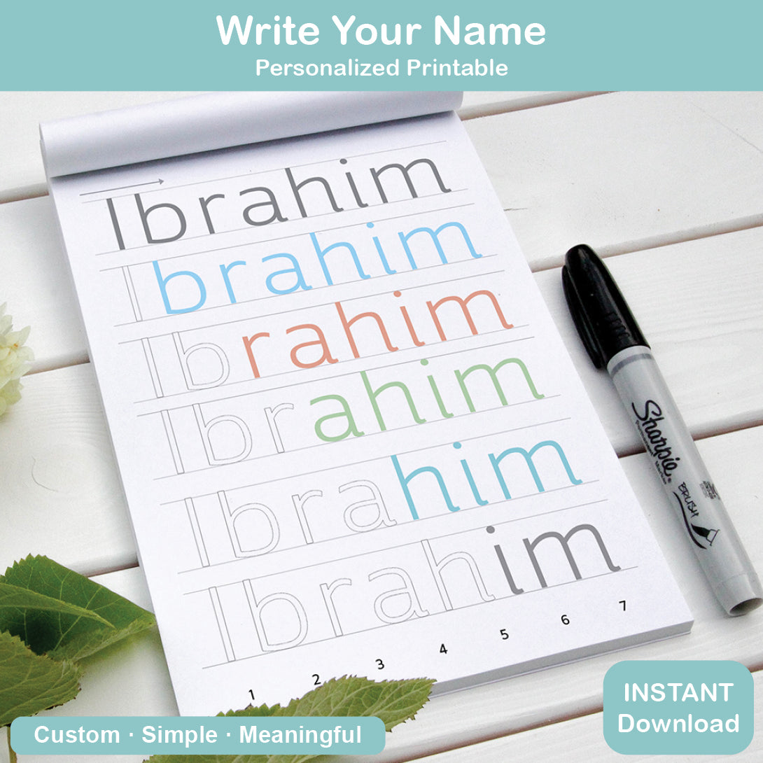 personalized name printable for kids write your name worksheet english learning activity