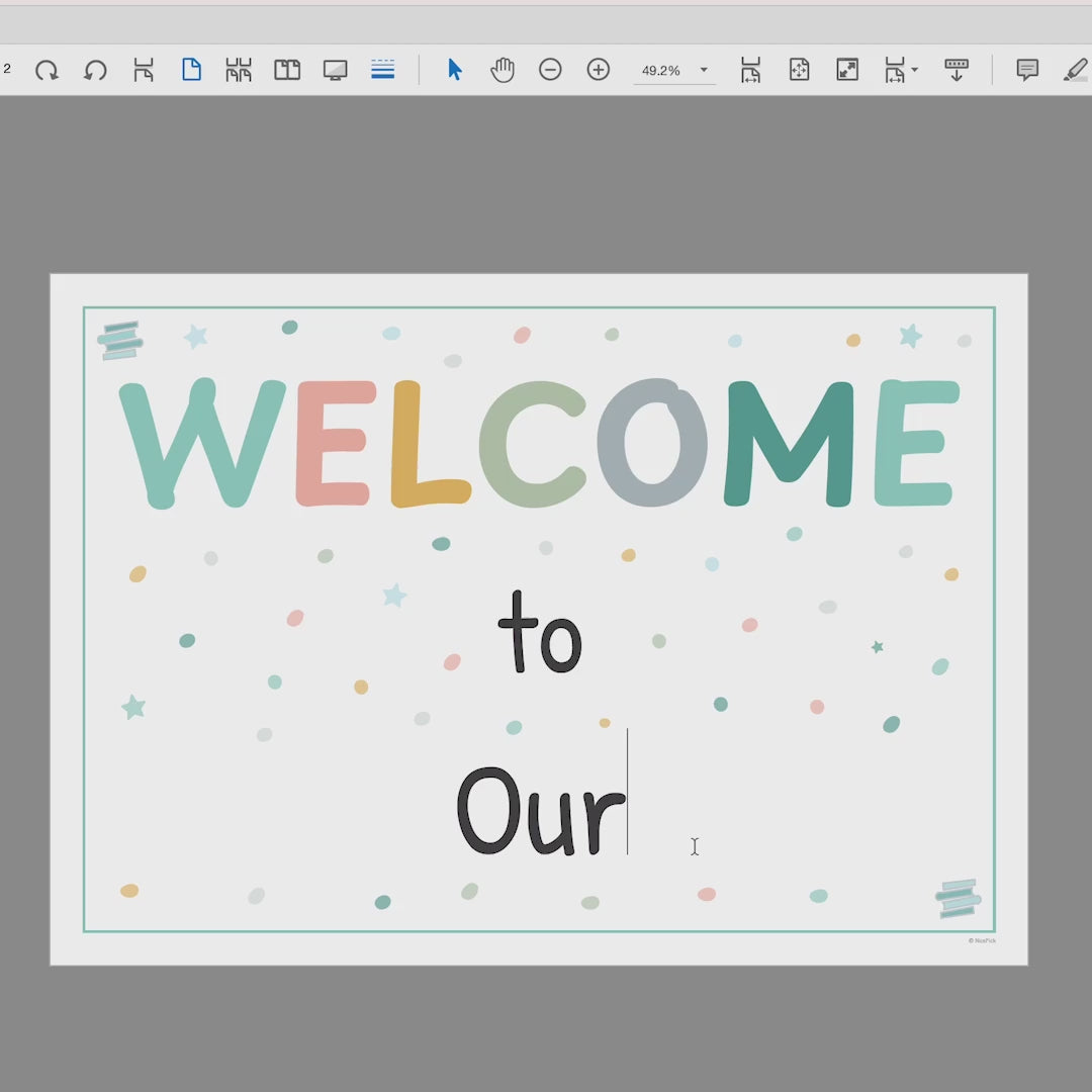 editable teacher classroom sign for bulletin board and wall decor