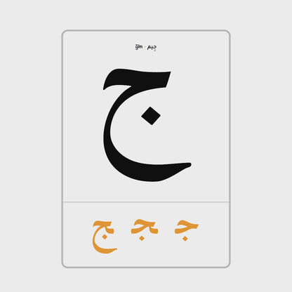 arabic letter forms cards printable for kids