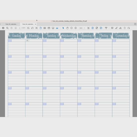 bright and neutral printable calendar bundle with editable numbers