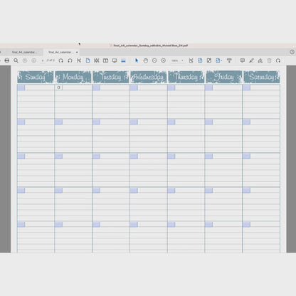 bright and neutral printable calendar bundle with editable numbers