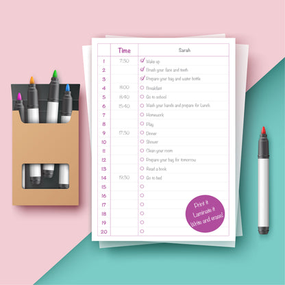 Purple Time Planner Printable · قائمة المهام اليومية – elegant purple daily to-do list with time slots 1–20, printable worksheet for work or study.